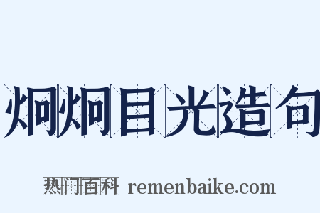 炯炯目光造句是什么意思的图片